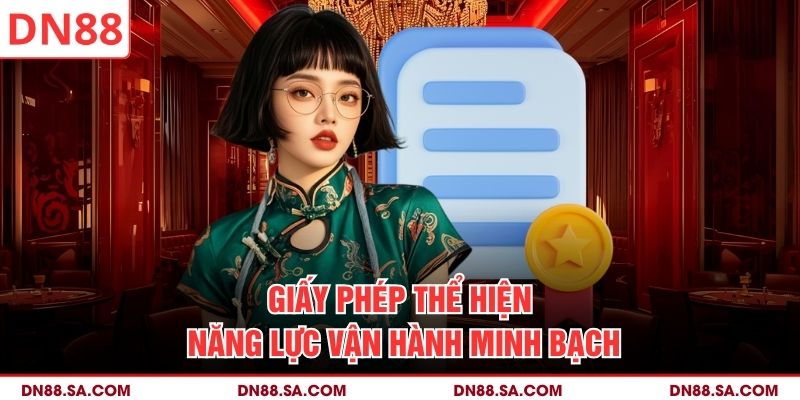 Giấy phép thể hiện năng lực vận hành minh bạch